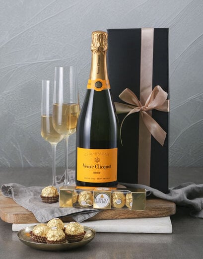 Veuve Yellow Label And Ferrero Gift Box