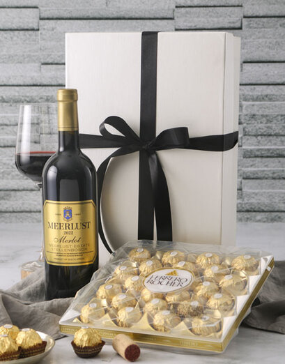 Merlot And Ferrero Rocher Gift Box
