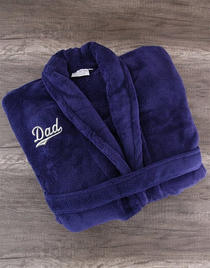 Dad Navy Fleece Gown