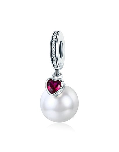 Heart Of Pearl Dangling Charm