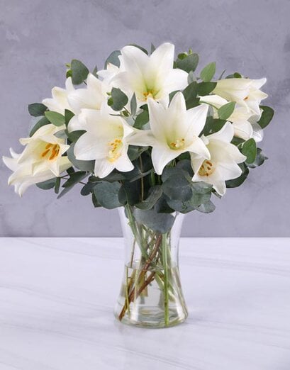Elegant White Lilies