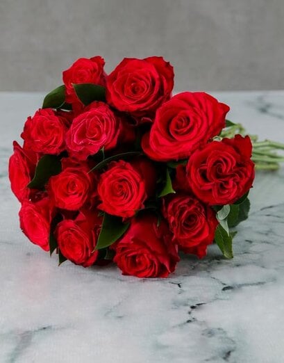 Bunch Of Red Roses in Craft Paper